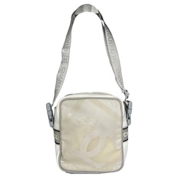 CHANEL Nylon Coco Mark Diagonal Sports Line Shoulder Bag*RARE BAG - Picture 1 of 13
